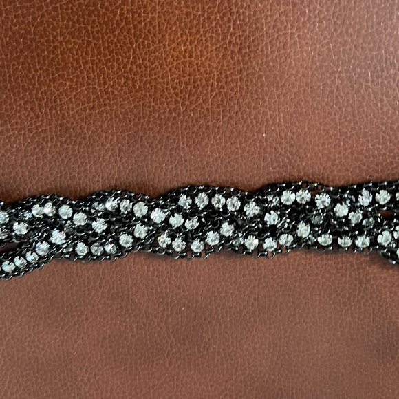 Braided Rhinestone Bracelet - Picture 3 of 3